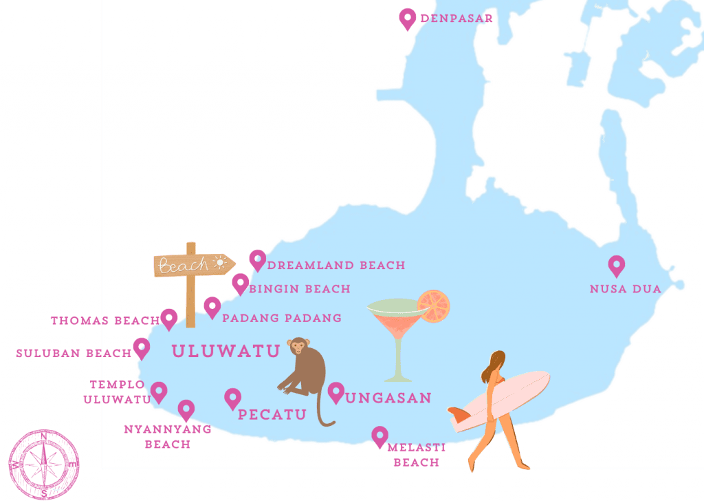 Mapa Uluwatu